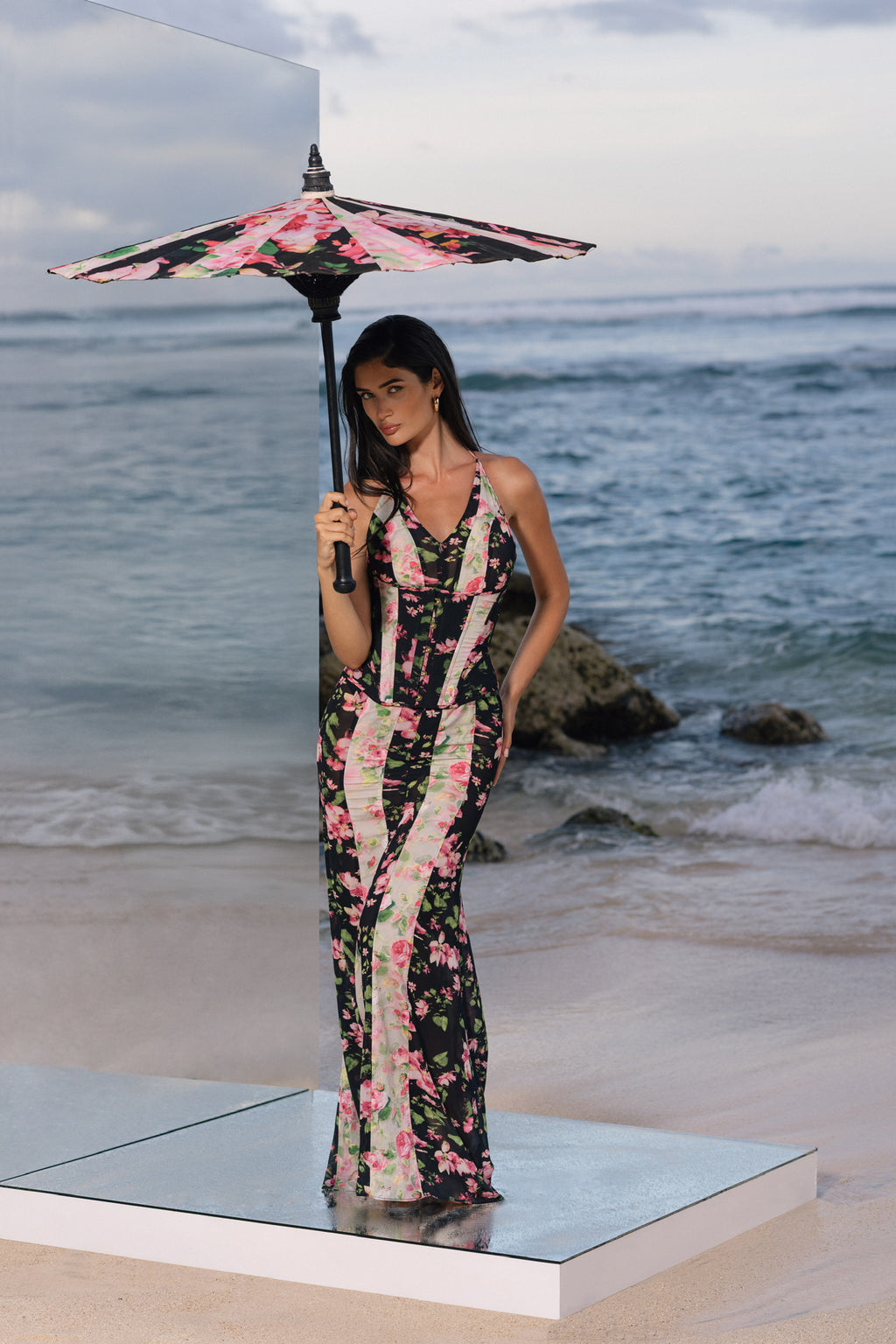 The Corset Detailed Maxi Dress