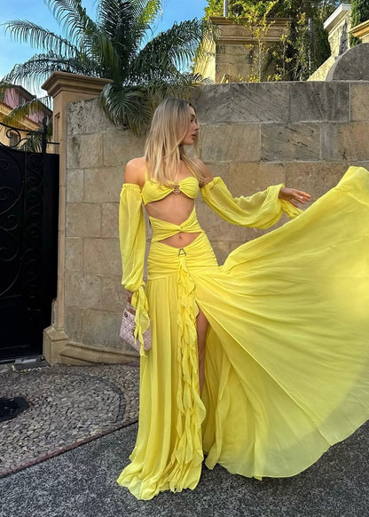 The Yellow Resort Skirt and Sleeves