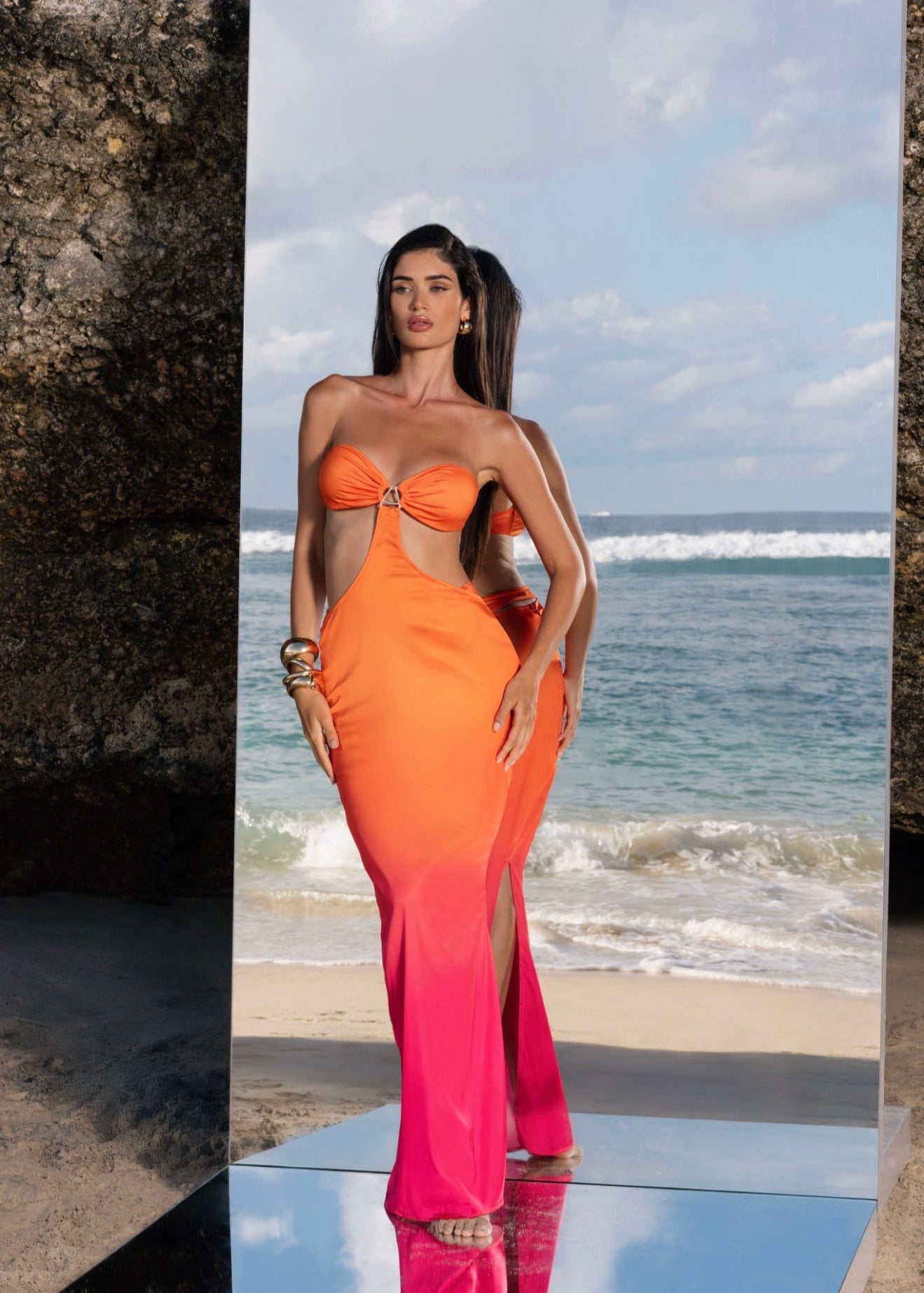 THE ORANGE OMBRE SKIRT ONLY